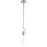 Artcraft Single 1 Light Pendant, Satin Nickel/Clear Cylinder