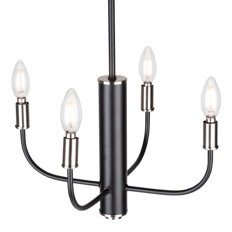 Artcraft Avalon Collection 4 Light Flush Mount, Brushed Nickel
