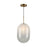 Artcraft Vita 1 Light Pendant, Brass/White Ombre - AC10630BR