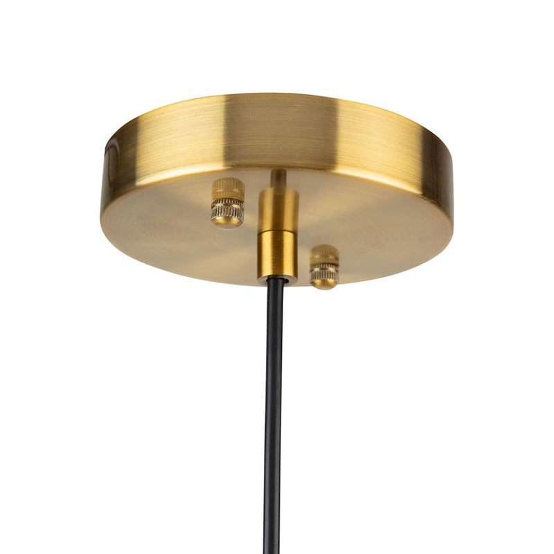 Artcraft Vita 1 Light Pendant, Brass/White Ombre