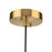 Artcraft Vita 1 Light Pendant, Brass/White Ombre