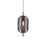 Artcraft Vita 1 Light Pendant, Black/Smoke Grey