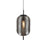 Artcraft Vita 1 Light Pendant, Black/Smoke Grey