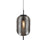 Artcraft Vita 1 Light Pendant, Black/Smoke Grey