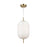 Artcraft Vita 1 Light Pendant, Brass/White - AC10631BR