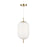 Artcraft Vita 1 Light Pendant, Brass/White