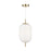 Artcraft Vita 1 Light Pendant, Brass/White