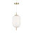 Artcraft Vita 1 Light Pendant, Brass/White