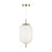 Artcraft Vita 1 Light Pendant, Brass/White