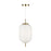 Artcraft Vita 1 Light Pendant, Brass/White