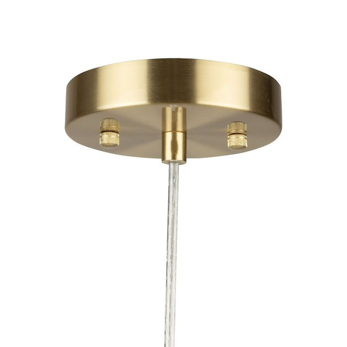 Artcraft Vita 1 Light Pendant, Brass/White