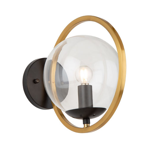 Artcraft Lugano Wall Mount, Black/Vintage Brass