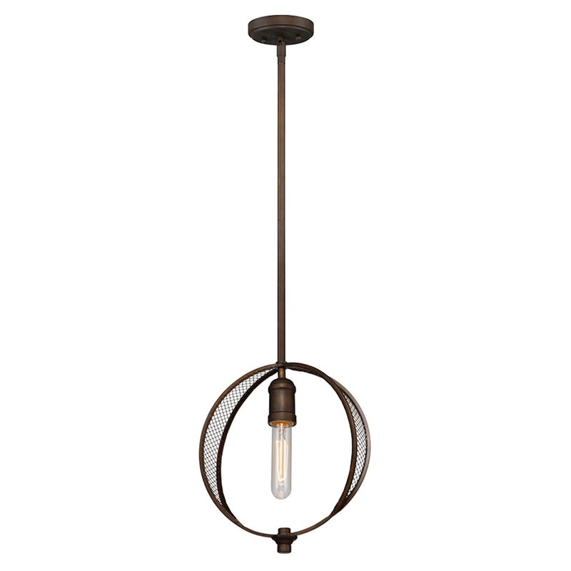 Artcraft Linden 1 Light 11" Pendant, Bronze