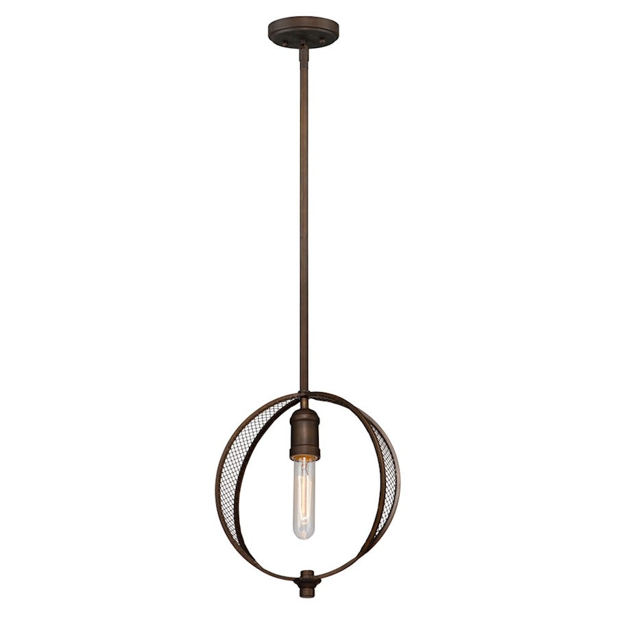 Artcraft Linden 1 Light 11" Pendant, Bronze