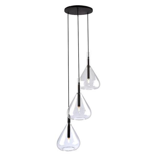 Artcraft Conic Pendant, Black/Clear