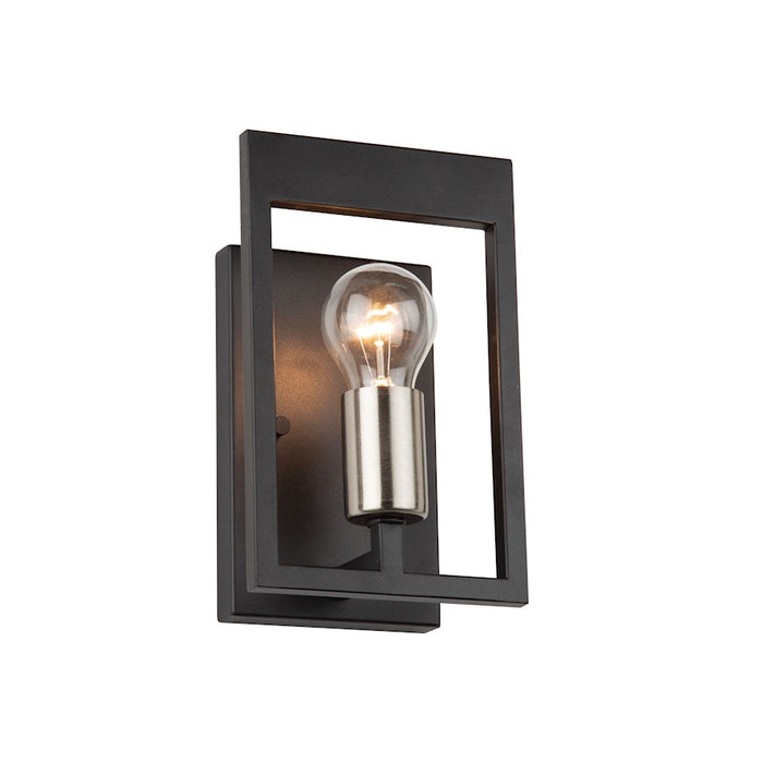 Artcraft Sutherland 1 Light Wall Mount, Black/Brushed Nickel