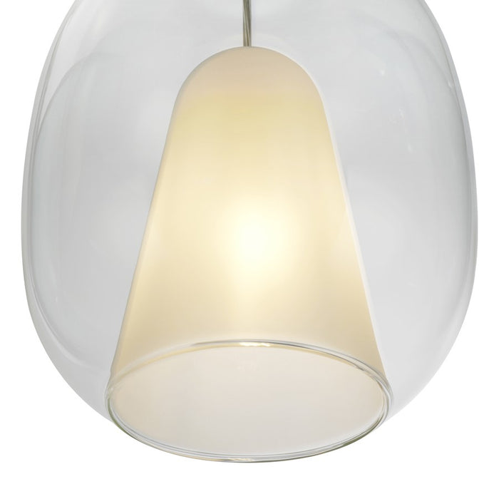 Artcraft Dusk 1 Light Pendant, Black/Clear