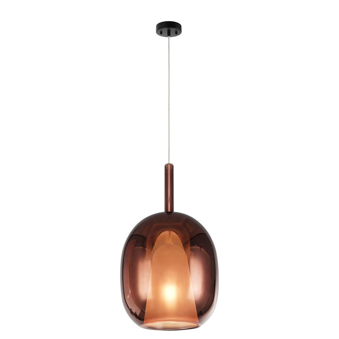 Artcraft Dusk 1 Light Pendant, Black/Espresso Copper