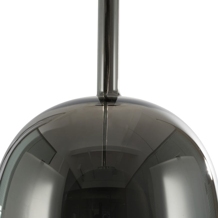 Artcraft Dusk 1 Light Pendant, Black/Smoke