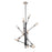 Artcraft Truro 12 Light Pendant, Black/Brushed Nickel