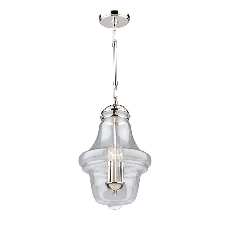 Artcraft Alexandria 3 Light 19" Pendant, Polished Nickel