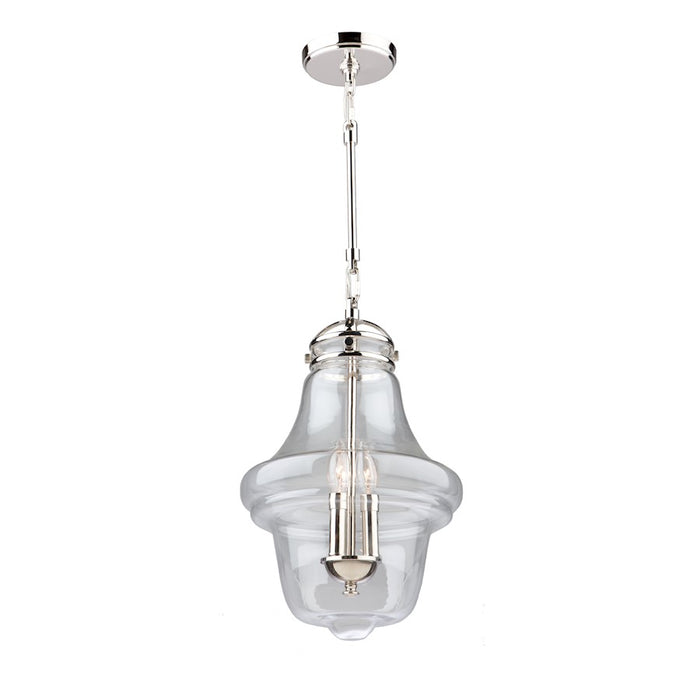 Artcraft Alexandria 3 Light 19" Pendant, Polished Nickel