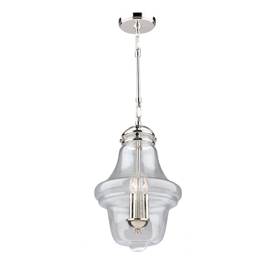 Artcraft Alexandria 3 Light 19" Pendant, Polished Nickel