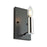 Artcraft Carlton 1 Light Wall Light, Matte Black/Polished Nickel