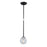 Artcraft Vero Modo 1 Light Pendant, Matte Black & Chrome
