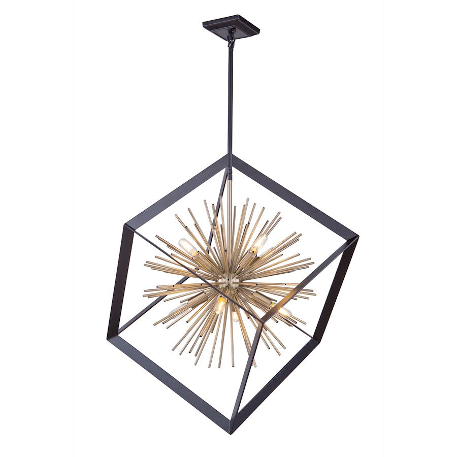 Artcraft Sunburst 8 Light 31" Chandelier