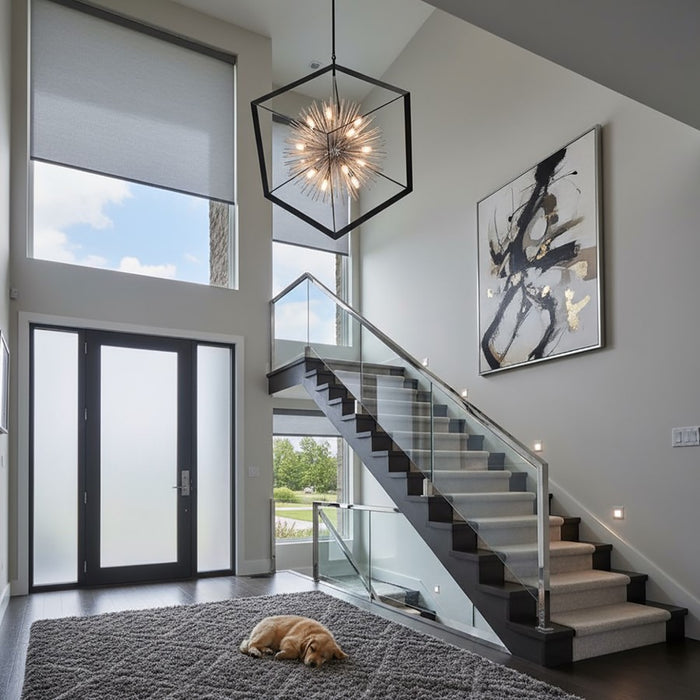 Artcraft Sunburst 12 Light 38" Chandelier