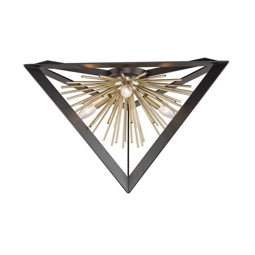 Artcraft Sunburst 3 Light 13" Flush Mount