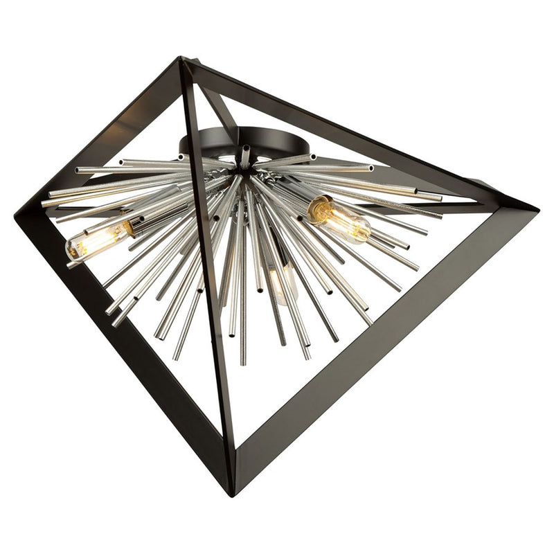 Artcraft Sunburst 3 Light 13" Flush Mount