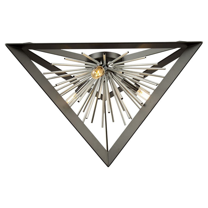 Artcraft Sunburst 3 Light 13" Flush Mount