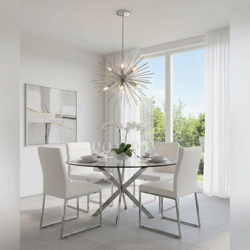 Artcraft Sunburst 8 Light 19" Chandelier