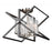 Artcraft Vissini 4 Light 14" SemiFlush Mount, Black/Polished Nickel