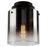 Artcraft Henley 1 Light 10" Flush Mount, Satin Black, Smoke Glass