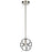 Artcraft Sorrento 1 Light Pendant, Matte Black/Satin Nickel