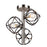 Artcraft Sorrento 3 Llight Semi Flush Mount, Matte Black/Satin Nickel