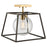 Artcraft Bridegtown 1 Light Semi Flush Mount, Black/Harvest Brass
