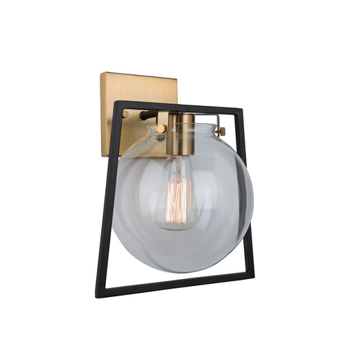 Artcraft Bridegtown 1 Light Wall Mount, Black/Harvest Brass