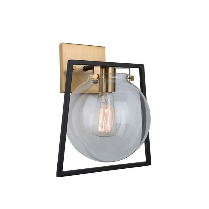 Artcraft Bridegtown 1 Light Wall Mount, Black/Harvest Brass