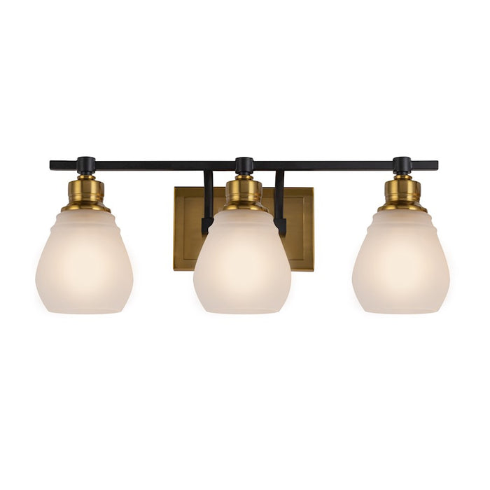 Artcraft Nelson 3 Light Bathroom Vanity, Brass/Clear - AC11683BB