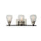 Artcraft Nelson 3 Light Vanity Light, Black/Brushed Nickel/Clear