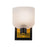Artcraft Lyndon 1 Light Bathroom Sconce, Black/Brass/Clear