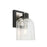 Artcraft Lyndon 1 Light Wall Sconce, Black/Brushed Nickel/Clear