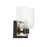 Artcraft Lyndon 1 Light Wall Sconce, Black/Brushed Nickel/Clear