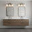 Artcraft Lyndon 3 Light Bathroom Vanity, Black/Clear