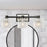 Artcraft Lyndon 3 Light Vanity Light, Black/Brushed Nickel/Clear