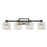 Artcraft Lyndon 4 Light Vanity Light, Black/Brushed Nickel/Clear